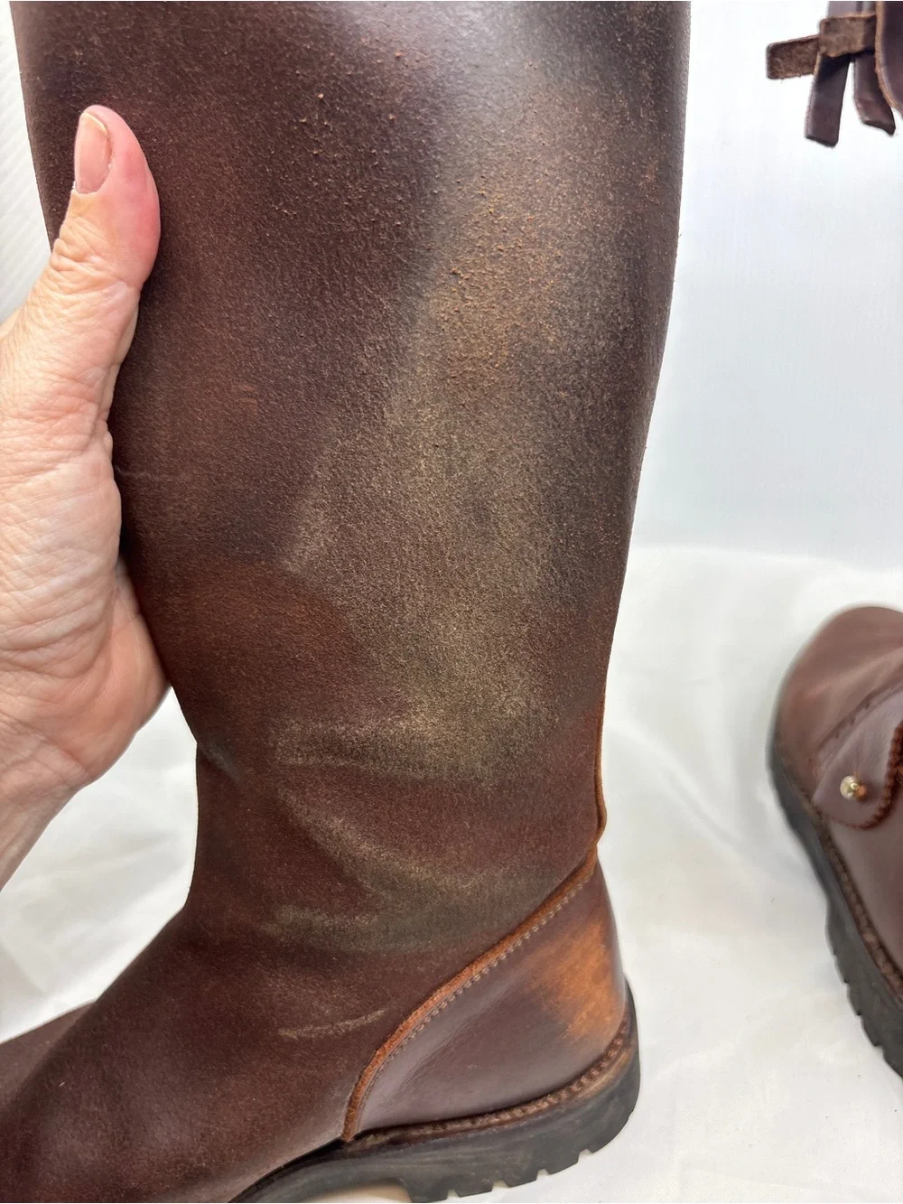 El Estribo Boots Womens Size 36 Brown Tall Leather Zip Tassel Spain Riding